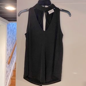 Black halter neck top - size S